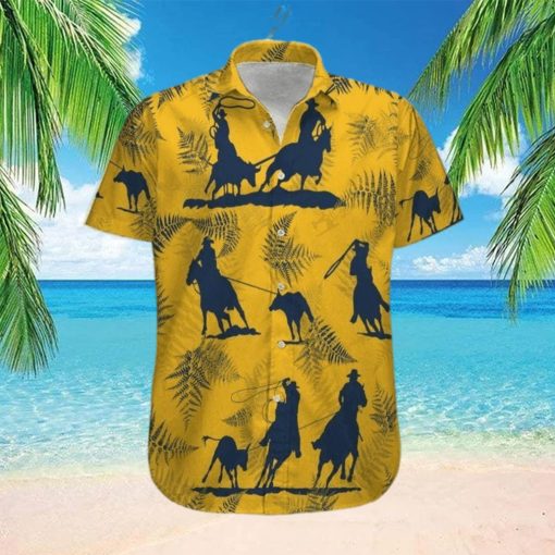 Team Roping Cowboy Yellow Unisex Hawaiian Shirts