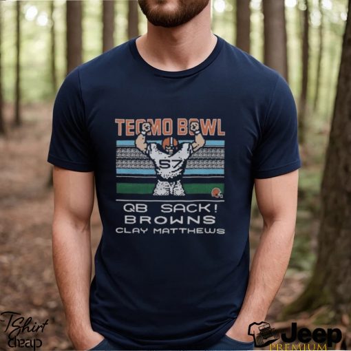 Tecmo Bowl QB Sack Cleveland Browns Clay Matthews Shirt