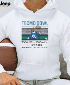 Tecmo bowl qb sack Detroit Lions Barry Sanders retro NFL shirt