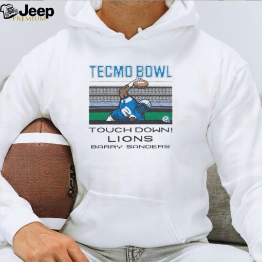 Tecmo bowl qb sack Detroit Lions Barry Sanders retro NFL shirt