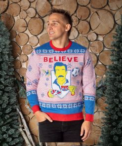 Ted Lasso Men's Believe Fair Isle Ugly Christmas Sweater