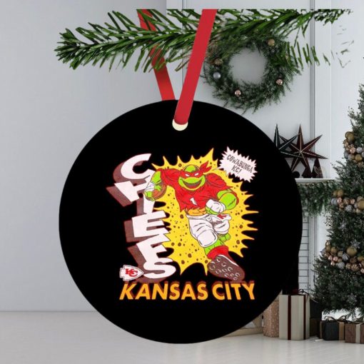 Teenage Mutant Ninja Turtles Raphael x Kansas City Chiefs retro NFL ornament