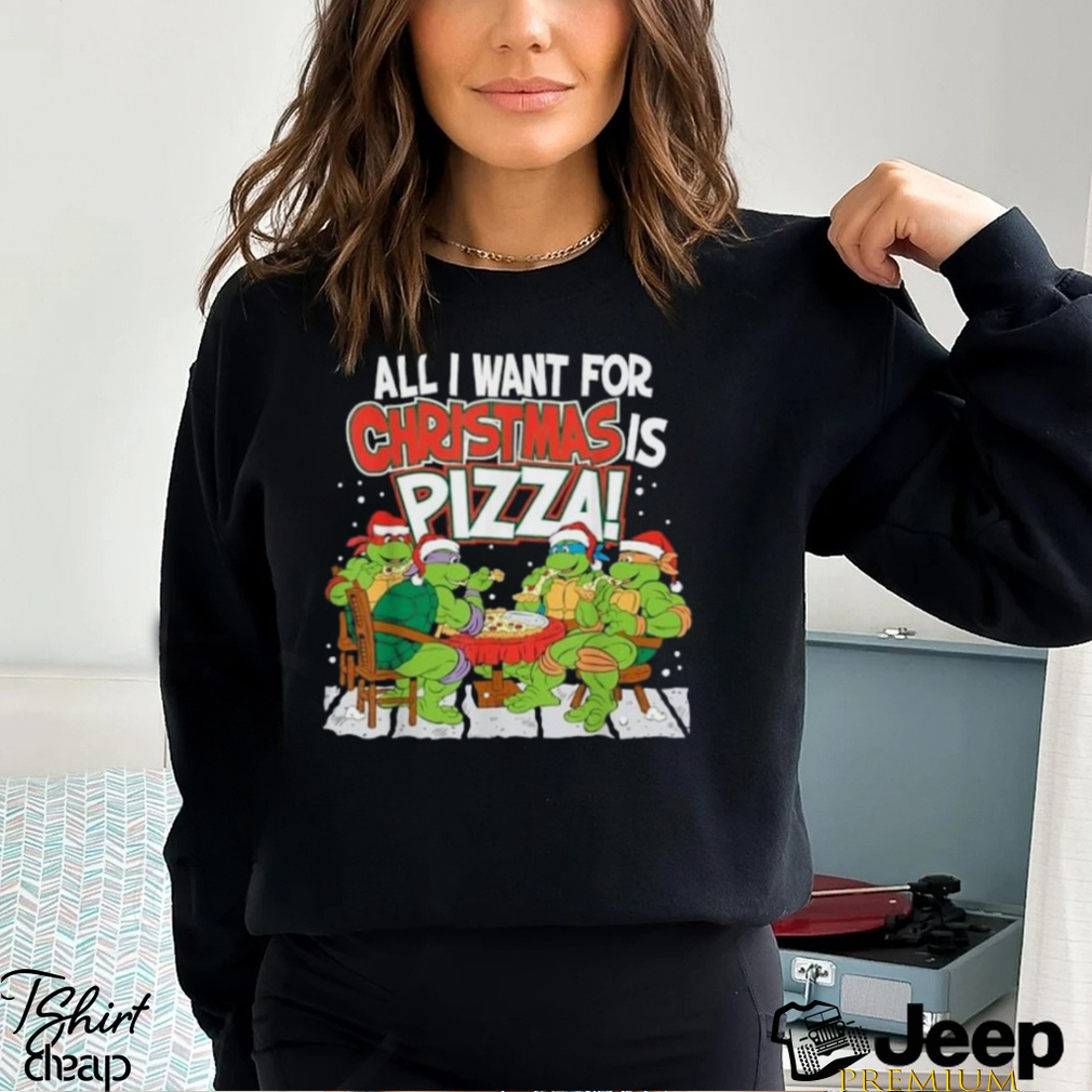 Teenage mutant ninja turtles pizza for christmas t shirt t shirt