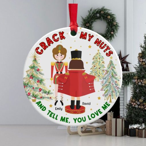 Tell Me, You Love Me Personalized Ornament – Ceramic Circle Ornament Gift For Him Gift For Her  Christmas Gift  Couple Ornament 03qhqn290823