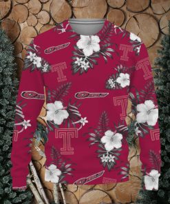 Temple Owls Tropical Hawaii Sport Knitted Christmas 3D Sweater Gift Holidays