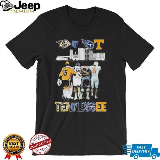 Tennessee Four Team Players City signatures 2023 Shirt