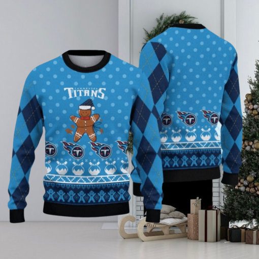 Tennessee Titans Christmas Gingerbread Man Limited Edition Ugly Sweater