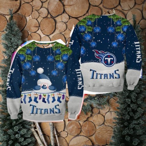 Tennessee Titans Christmas Santa Ugly Sweater For Fans AOP Gift Holidays