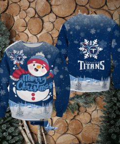 Tennessee Titans Christmas Snowman Cabin Sweater Best For Men And Women Gift