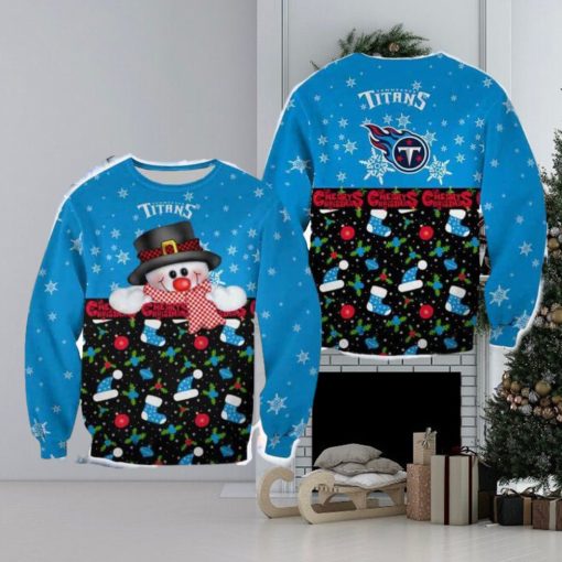 Tennessee Titans Christmas Snowman Frostbite Sweater Best For Men And Women Gift