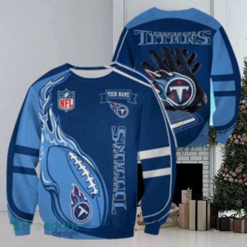 Tennessee Titans Custom Name Christmas Ugly Sweater Sweatshirt Sport For Fans