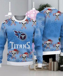 Tennessee Titans Fans Skull Red Ugly Christmas Sweater