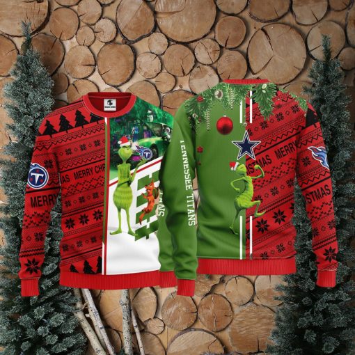 Tennessee Titans Grinch & Scooby Doo Christmas Ugly Sweater