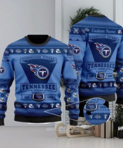 Tennessee Titans Logo Custom Name For Football Fans Ugly Christmas Sweater Christmas Gift