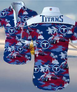 Tennessee Titans Logo Dark Shirt Hawaiian Summer Beach Shirt Full Print