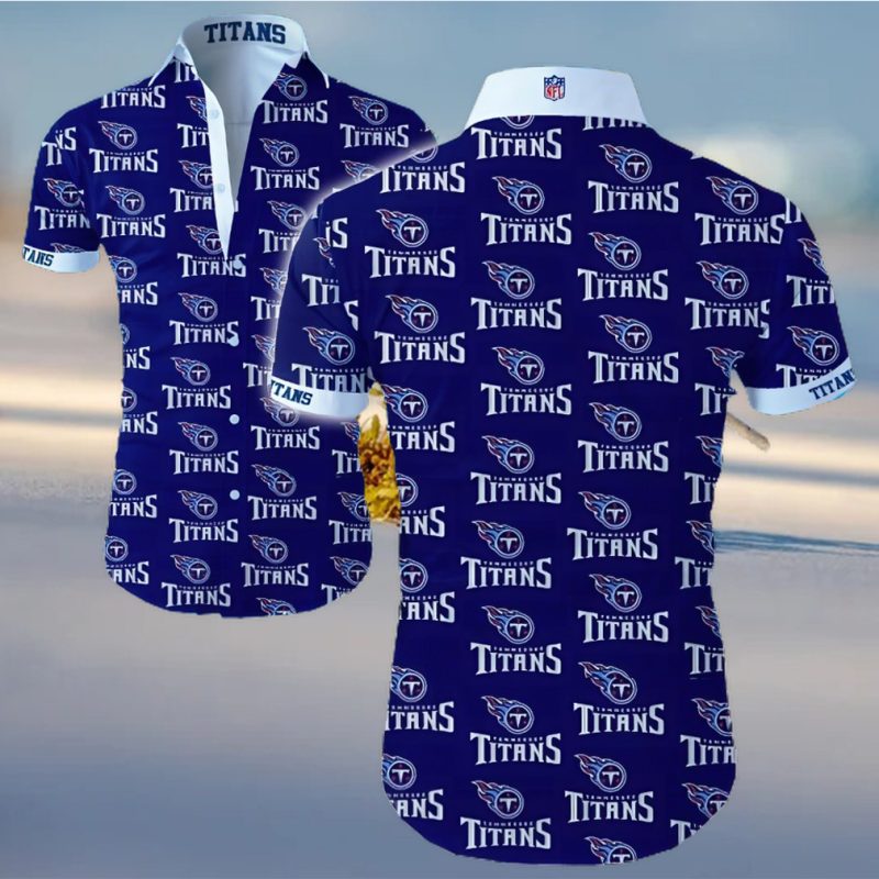 Tennessee Titans Mini Logo Hawaiian Summer Beach Shirt Full Print