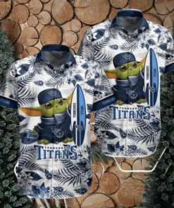 Tennessee Titans NFL Baby Yoda Hawaiian Shirt & Short Style Tropical Pattern Best Gift For Fan