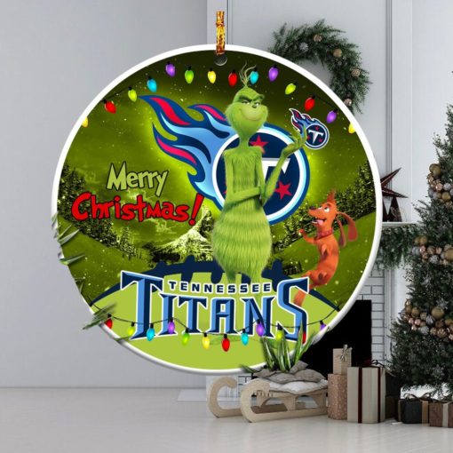 Tennessee Titans NFL Funny Grinch Christmas Ornaments