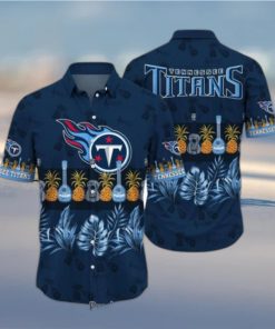 Tennessee Titans NFL Hawaiian Shirt Tropical Pattern Graphic Trends Summer Gift For Fan NFL Hot Trend 2023