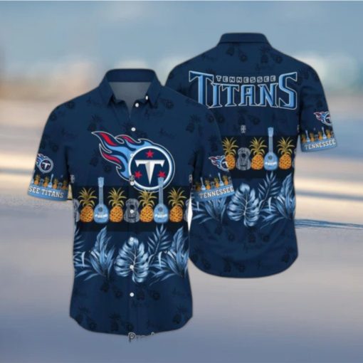Tennessee Titans NFL Hawaiian Shirt Tropical Pattern Graphic Trends Summer Gift For Fan NFL Hot Trend 2023