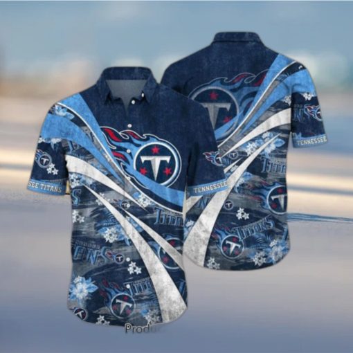 Tennessee Titans NFL Summer Hawaiian Shirt Floral Pattern Graphic For Football NFL Enthusiast Hot Trend 2023