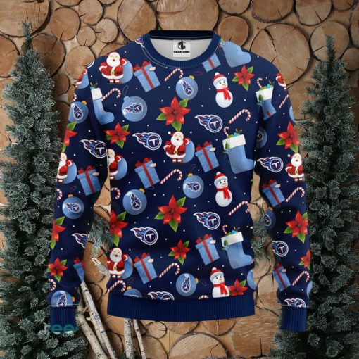 Tennessee Titans Santa Claus Snowman Christmas Ugly Sweater