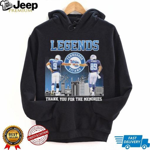 Tennessee Titans Steve McNair Vs Frank Wycheck Legends Thank You For The Memories Signatures Shirt