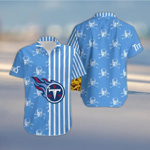 Tennessee Titans Stripes and Skull Danger Hawaiian Shirt Gift For Halloween