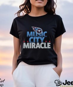 Tennessee Titans team music city miracle American foolball logo shirt