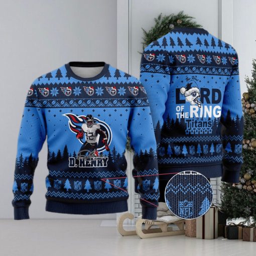 Tennessee Titans – Derrick Henry #22 The Real Lord Of The Rings Titans Ugly Christmas Sweater