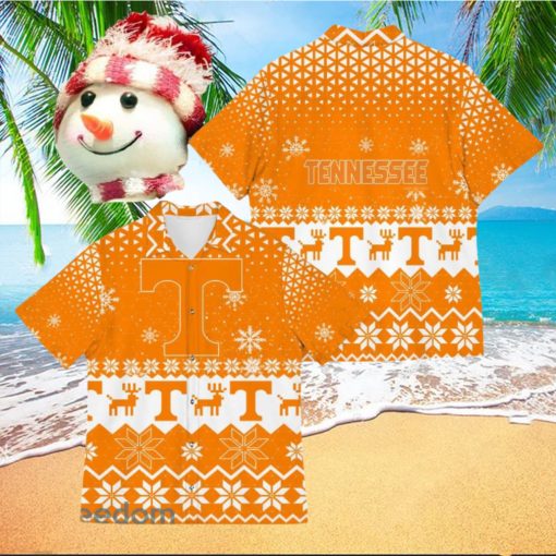 Tennessee Volunteers Best Ugly Christmas 3D Hawaiian Shirt Printed Fans Gift For Family Holidays