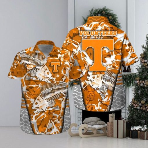 Tennessee Volunteers Fishing Short Sleeve Button Up Tropical Hawaiian Shirt