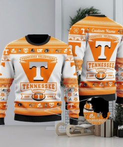 Tennessee Volunteers Football Team Logo Personalized Ugly Christmas Sweater Christmas Gift For Big Fans.