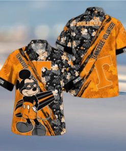 Tennessee Volunteers Mickey Mouse Floral Short Sleeve Hawaii Shirt, Tennessee Volunteers Fan Shirt for Sale