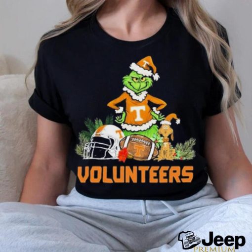 Tennessee Volunteers Santa Grinch And Santa Dog Christmas Shirt