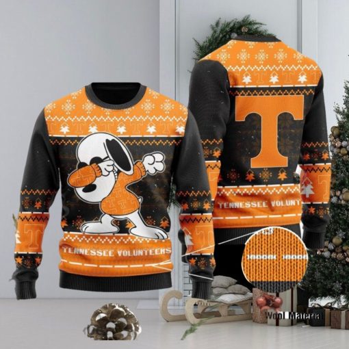 Tennessee Volunteers Snoopy Dabbing Ugly Christmas Sweater Perfect Holiday Gift