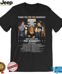 Tennessee Volunteers best coach ever Pat Summitt 1974 2012 thank you for the memories shirt