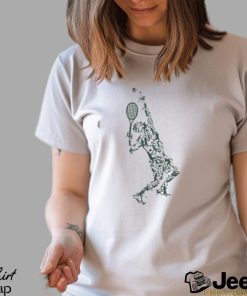 Tennis T Shirt Player Positions Balls Racket In Drawing Classic Sweatshirt