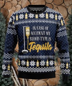 Tequila My Blood Type Ugly Christmas Sweater Thankgiving Gift Men Women