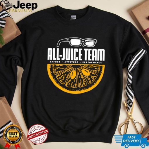 Terez Paylor All Juice Team effort attitude performance Lemon shirt