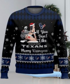 Texans Football Merry Kissmyass Ugly Christmas Sweater