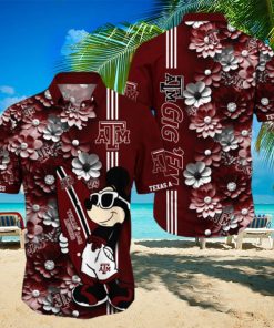 Texas A ampM Aggies Aloha Mick Pattern Hawaiian Shirt For Fans