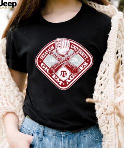 Texas A&M Aggie University Gig’em Aggies 1876 retro logo shirt