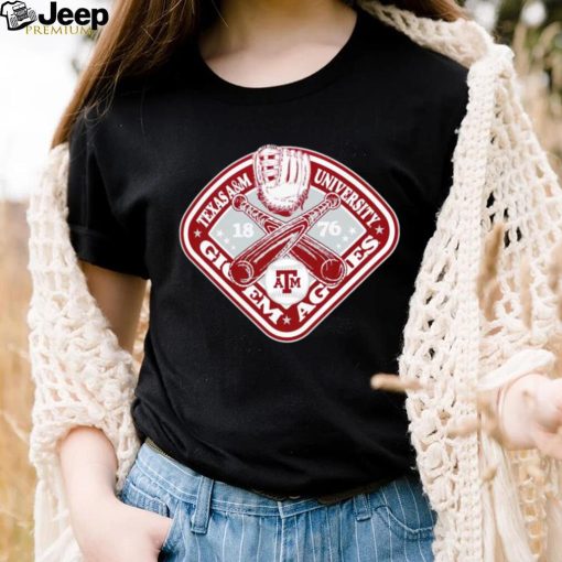 Texas A&M Aggie University Gig’em Aggies 1876 retro logo shirt