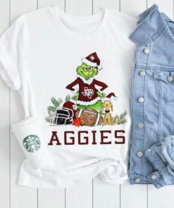 Texas A&M Aggies Grinch and Max dog funny Christmas shirt