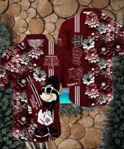 Texas A&ampM Aggies Hawaiian Shirt Mickey Love Surfing Trending Summer Gift