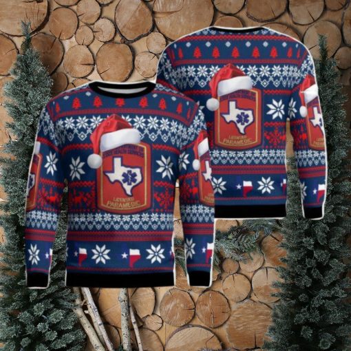 Texas Department Of State Health Services EMT Licensed Paramedic Christmas Ugly Sweater Xmas Christmas Hoilday Gift