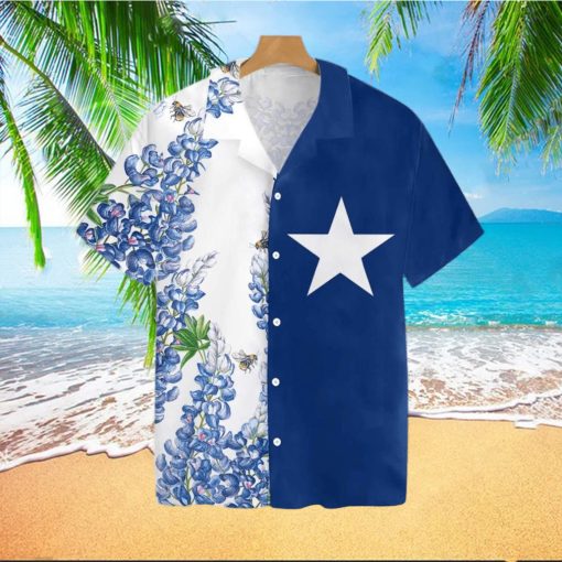 Texas Flag Bluebonnets Ver4 Tropical Hawaiian Shirt For Men And Women