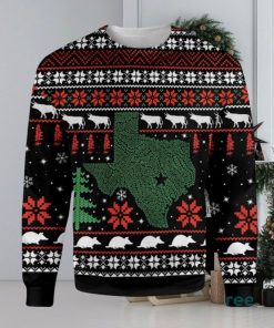 Texas Longhorn Bluebonnet Armadillo Ugly Christmas Sweater