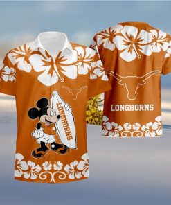 Texas Longhorns 6 Mickey Mouse Set 3D Hawaiian Shirt And Short Gift For Men And Women